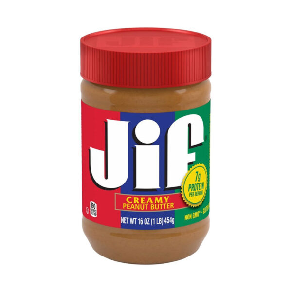 کره بادام زمینی جیف قرمز کرمی اصلی 454 گرمی | Creamy Peanut Butter JIF